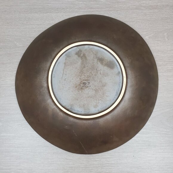 West Elm large low, flat bowl, tarnished brass color - Picture 3 of 5